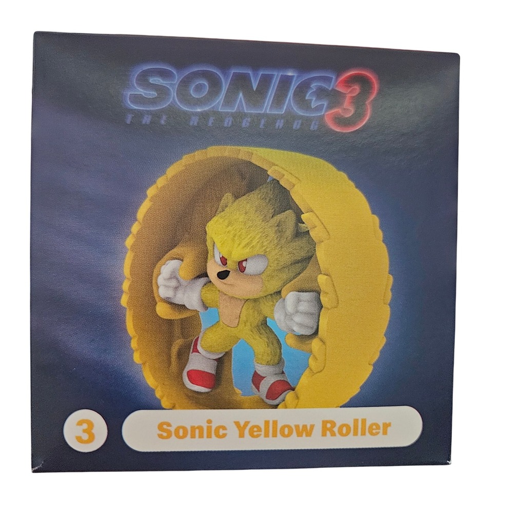 2024 McDonalds Happy Meal Toy Yellow Sonic the Hedgehog #3 Sonic Yellow Roller